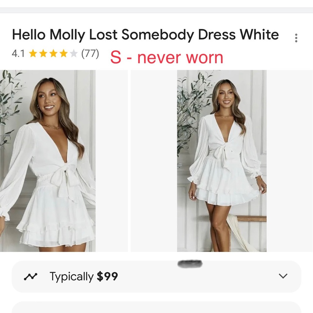 Hello molly white dress